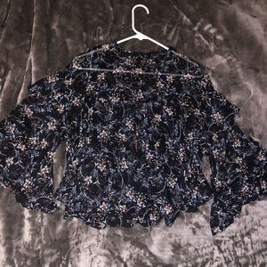 Flowers Sheer Blouse